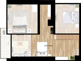 Lykke Kondo 2BR Loft Area